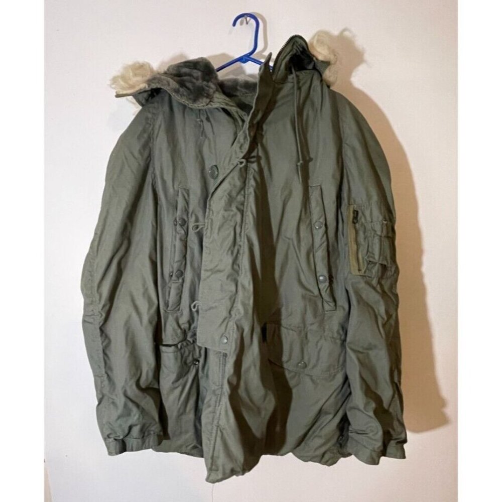 N-3B Jacket Military Extreme Cold Parka VTG 70s 80s Lancer Mens L
